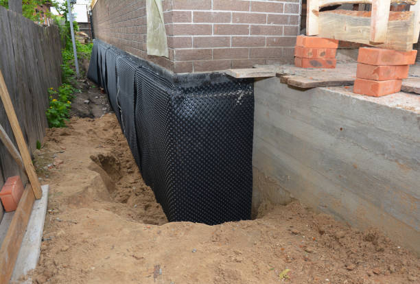 SJ Waterproofing Pros technician performing targeted Exterior Waterproofing assessment in Mount Vernon, MD